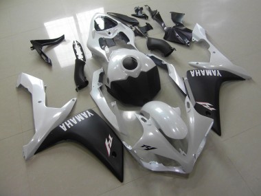 Yamaha R1 2007-2008 Verkleidungen - Perl Weiß Matt Schwarz