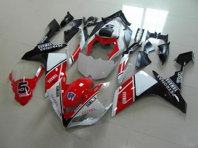 Yamaha R1 2007-2008 Verkleidungen - Rot Weiß Aufkleber