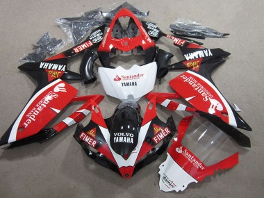 Yamaha R1 2007-2008 Verkleidungen - Schwarz Rot Weiß SantUnder