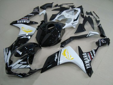 Yamaha R1 2007-2008 Verkleidungen - Schwarz Weißer Dolphin