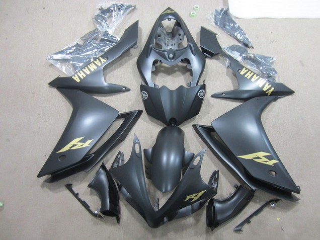 Yamaha R1 2007-2008 Verkleidungen - Schwarz und Gold Aufkleber