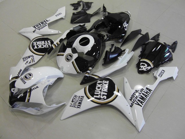 Yamaha R1 2007-2008 Verkleidungen - Schwarzer Lucky Strike