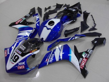 Yamaha R1 2007-2008 Verkleidungen - Weiß Blau