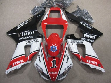 Yamaha R1 2009-2011 Verkleidung - Rot Weiß Schwarz