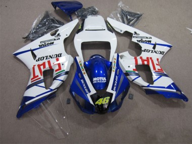 Yamaha R1 2009-2011 Verkleidungen - Blau Weiß Motul Dunlop 46