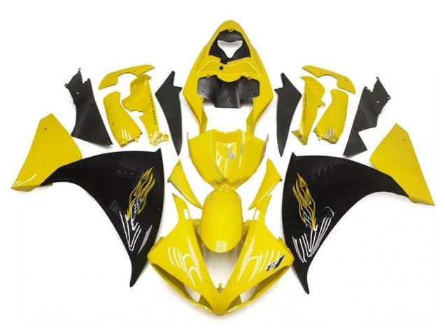 Yamaha R1 2009-2011 Verkleidungen - Gelb Schwarz