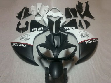 Yamaha R1 2009-2011 Verkleidungen - Matt Schwarz Weiß