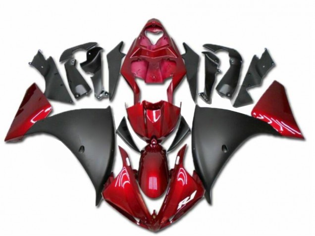 Yamaha R1 2009-2011 Verkleidungen - Rot Schwarz