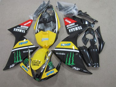Yamaha R1 2009-2011 Verkleidungen - Schwarz Gelb Motul Monster