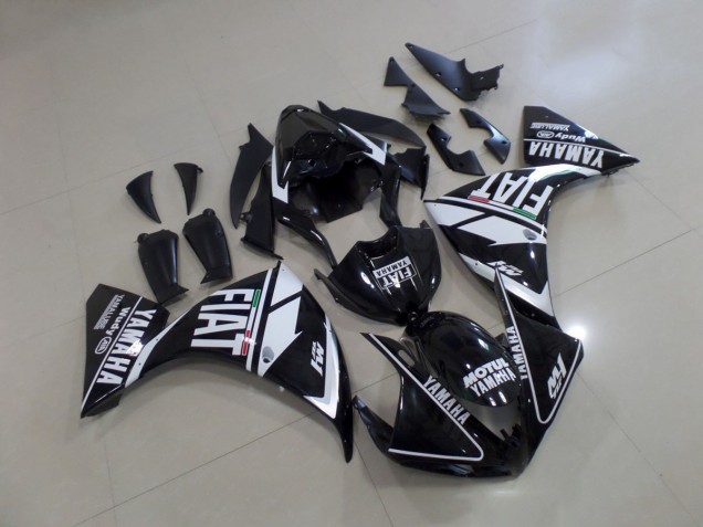 Yamaha R1 2009-2011 Verkleidungen - Schwarz Weißer Fiat