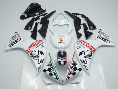 Yamaha R1 2009-2011 Verkleidungen - Weiß Schwarz Abrath