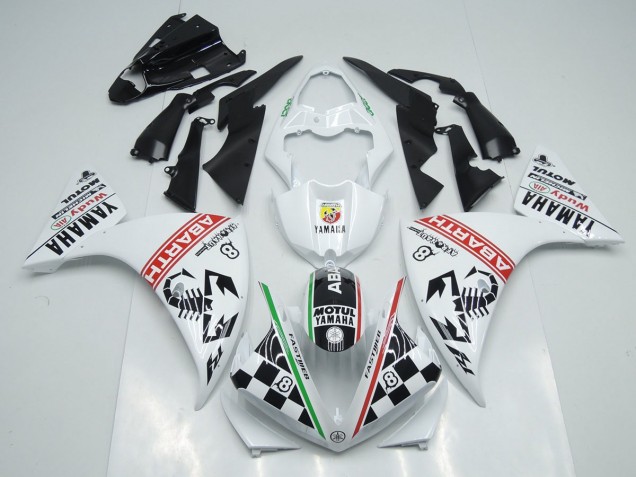 Yamaha R1 2009-2011 Verkleidungen - Weiß Schwarz Abrath