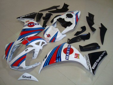 Yamaha R1 2009-2011 Verkleidungen - Weiß Schwarz Martini