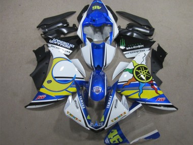 Yamaha R1 2012-2014 Verkleidungen - Blau Weiß Gelb 46