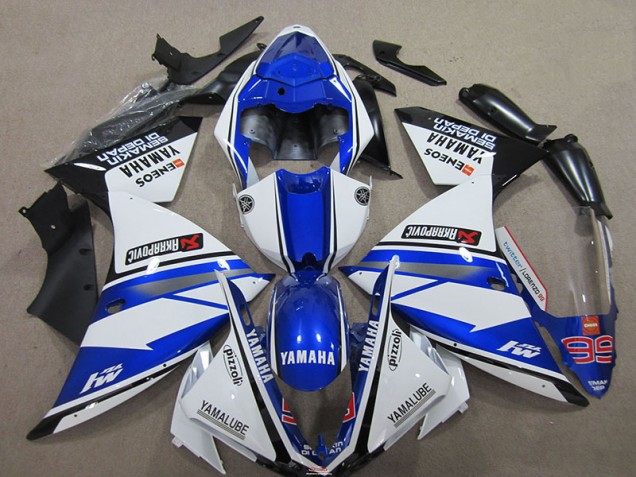 Yamaha R1 2012-2014 Verkleidungen - Blau Weiß