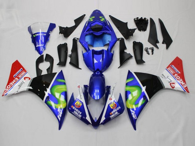 Yamaha R1 2012-2014 Verkleidungen - Blau Weiß Schwarz Rot