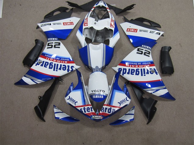 Yamaha R1 2012-2014 Verkleidungen - Weiß Blau Volvo Sterilgarda 25
