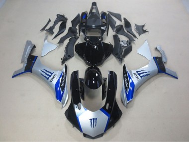 Yamaha R1 2015-2019 Verkleidungen - Silber Schwarz Blau Monster