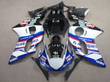 Yamaha R6 1998-2002 Verkleidungen - BM FIMER VOLVO Blau Weiß Schwarz