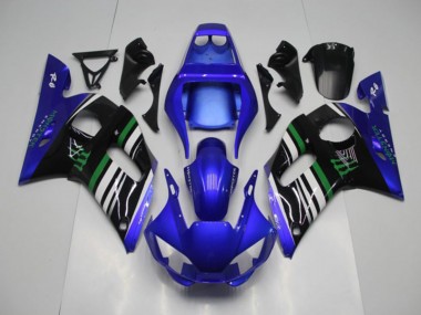 Yamaha R6 1998-2002 Verkleidungen - Blau Monster