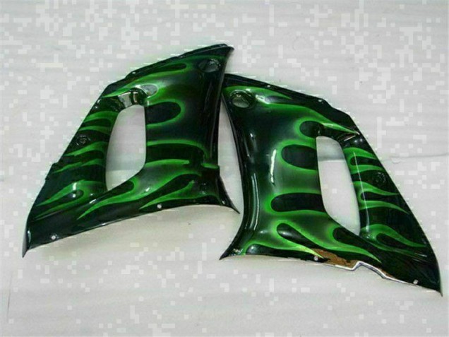 Yamaha R6 1998-2002 Verkleidungen - Grün Schwarz
