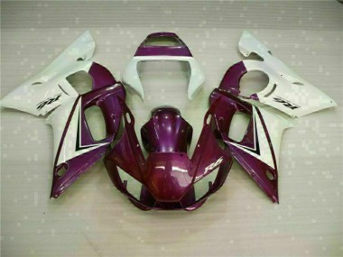 Yamaha R6 1998-2002 Verkleidungen - Lila Weiß