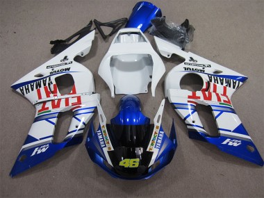 Yamaha R6 1998-2002 Verkleidungen - Weiß Blau Fiat 46