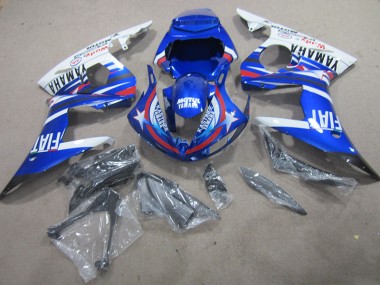 Yamaha R6 2003-2005 Verkleidung - Blau Weiß Motul Fiat