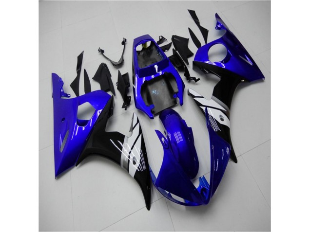 Yamaha R6 2003-2005 Verkleidungen - Blau Weiß Schwarz