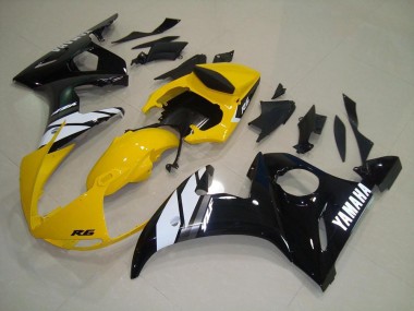 Yamaha R6 2003-2005 Verkleidungen - Gelb Schwarz