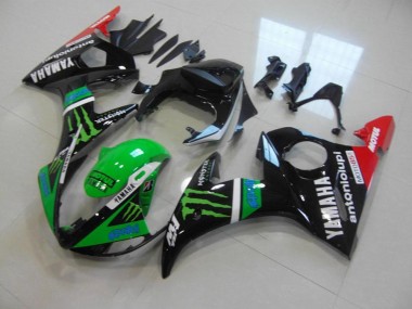 Yamaha R6 2003-2005 Verkleidungen - Grünes Monster