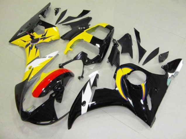 Yamaha R6 2003-2005 Verkleidungen - Mond Schwarz Gelb