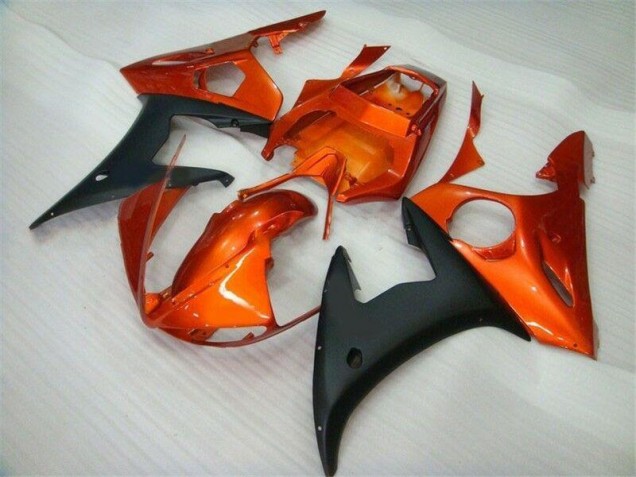 Yamaha R6 2003-2005 Verkleidungen - Orange Schwarz