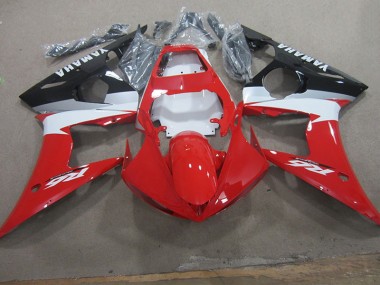 Yamaha R6 2003-2005 Verkleidungen - Rot Weiß Aufkleber