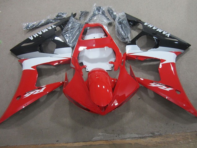 Yamaha R6 2003-2005 Verkleidungen - Rot Weiß Aufkleber
