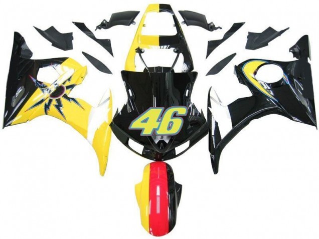 Yamaha R6 2003-2005 Verkleidungen - Schwarz Gelb Nr. 46