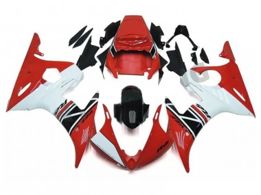 Yamaha R6 2003-2005 Vollverkleidung - Rot Weiß Schwarz
