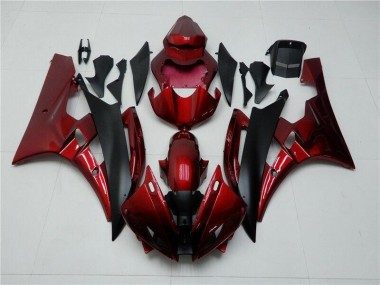 Yamaha R6 2006-2007 Verkleidung - Rot Schwarz