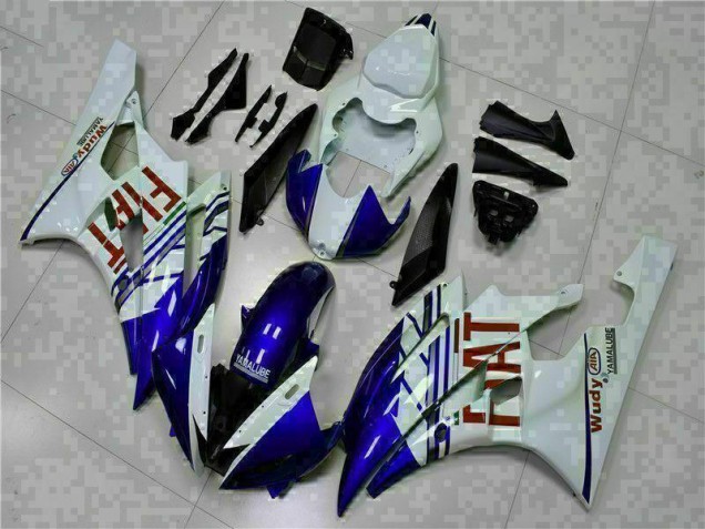 Yamaha R6 2006-2007 Verkleidung - Weiß Blau Yamaha R6 2006-2007 Verkleidung - Weiß Blau