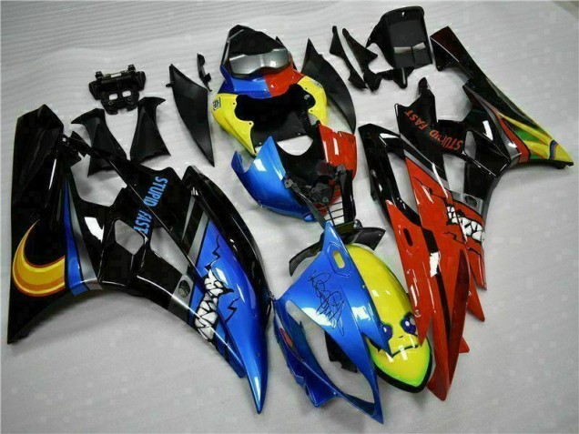 Yamaha R6 2006-2007 Verkleidungen - Gelb Blau Rot
