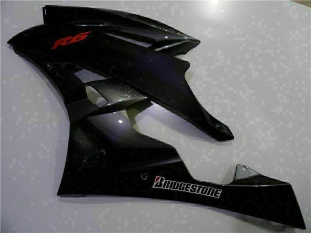 Yamaha R6 2006-2007 Verkleidungen - Grau Schwarz