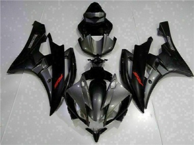 Yamaha R6 2006-2007 Verkleidungen - Grau Schwarz