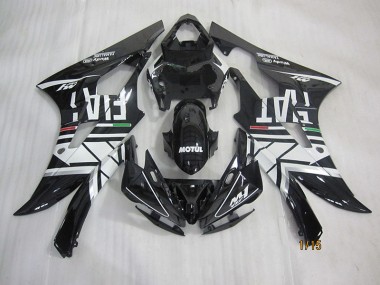 Yamaha R6 2006-2007 Verkleidungen - Schwarz Weißer Motul Fiat