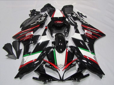 Yamaha R6 2006-2007 Verkleidungen - Schwarz rot Grün