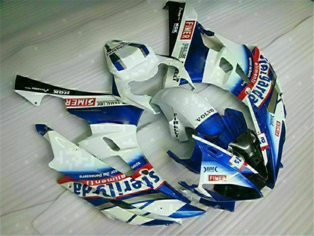 Yamaha R6 2006-2007 Verkleidungen - Weiß Blau