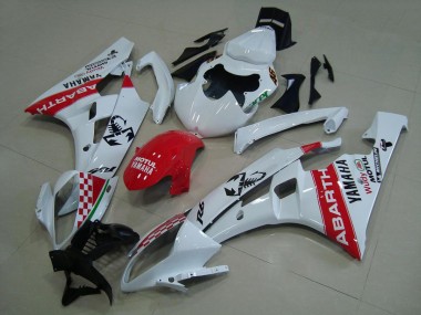 Yamaha R6 2006-2007 Verkleidungen - Weiß Rot Abarth
