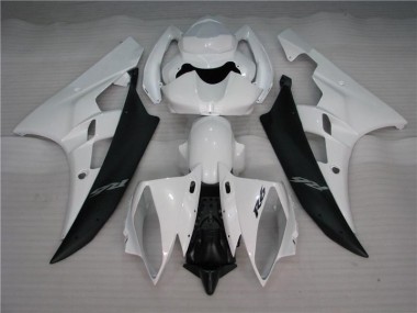 Yamaha R6 2006-2007 Verkleidungen - Weiß Schwarz