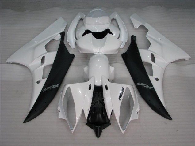 Yamaha R6 2006-2007 Verkleidungen - Weiß Schwarz