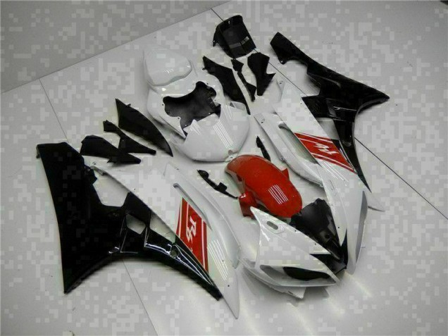 Yamaha R6 2006-2007 Vollverkleidung - Weiß Schwarz