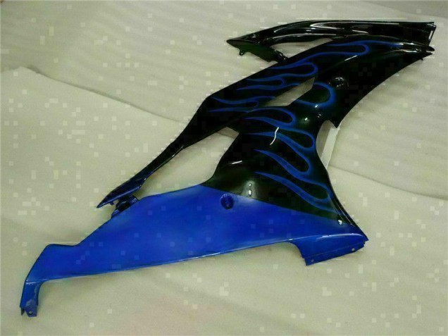 Yamaha R6 2008-2016 Verkleidungen - Blau Flamme Schwarz